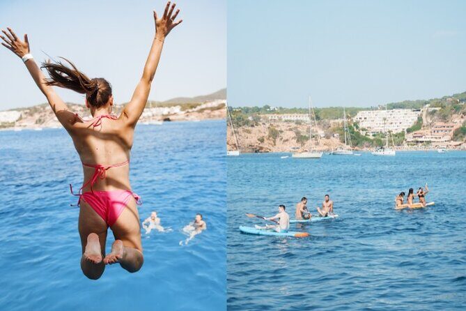 5 Hour Adults Ibiza Boat Trip + lunch, 6 drinks, SUP Boards & DJ - DJ onboard and the included drinks: fun, but set expectations