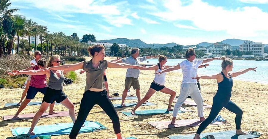 Discover Beach Yoga in San Antonio Ibiza - San Antonio Bay Beach Yoga: What it feels like in real life