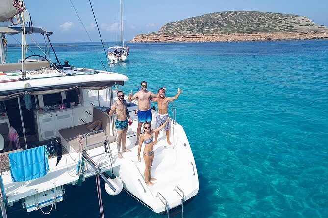 Discover Cala Bassa and Cala Comte on board a catamaran - Conejera: Protected Island Time and a Calmer Feel