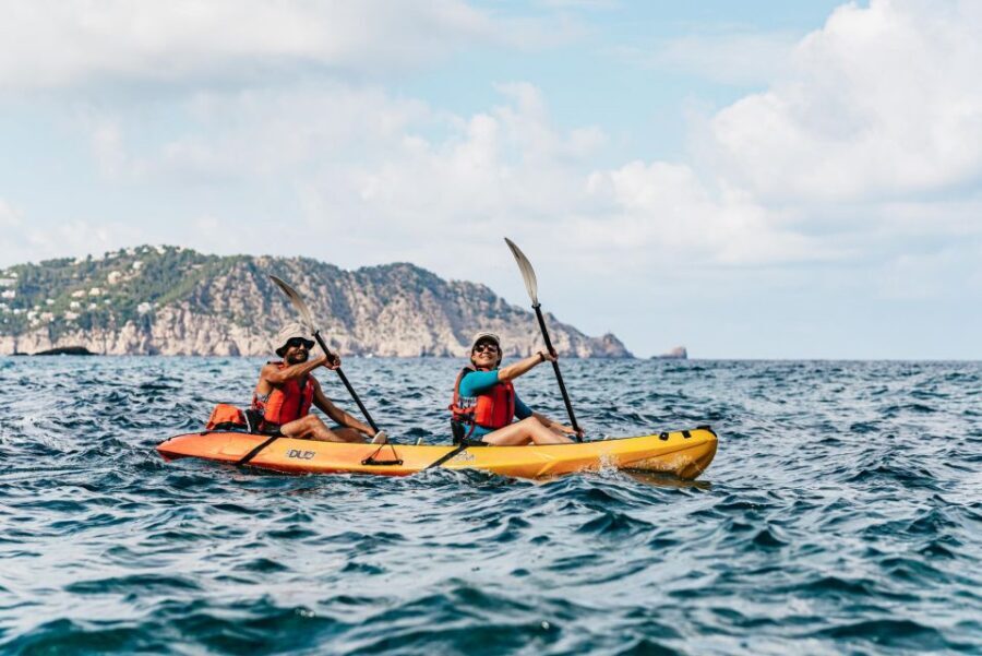 Es Figueral: Guided Kayaking and Snorkeling Tour - Entering The Water: North East Ibiza, Right From Es Figueral