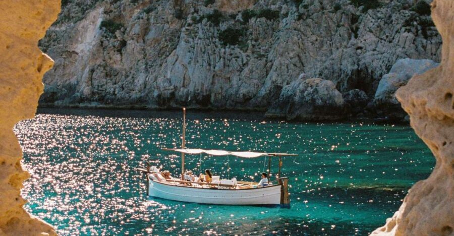 From Sant Josep: Es Vedra & Atlantis Sailboat Cruise - What the Captain Does as You Sail Close to Shore
