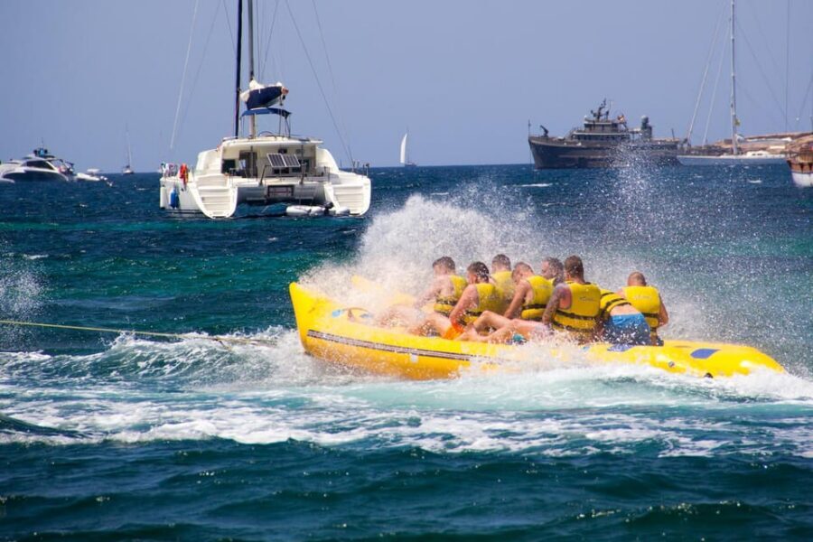 Ibiza: Banana Boat. Pure Adrenaline - Small Group Vibes: Up to 10 Participants