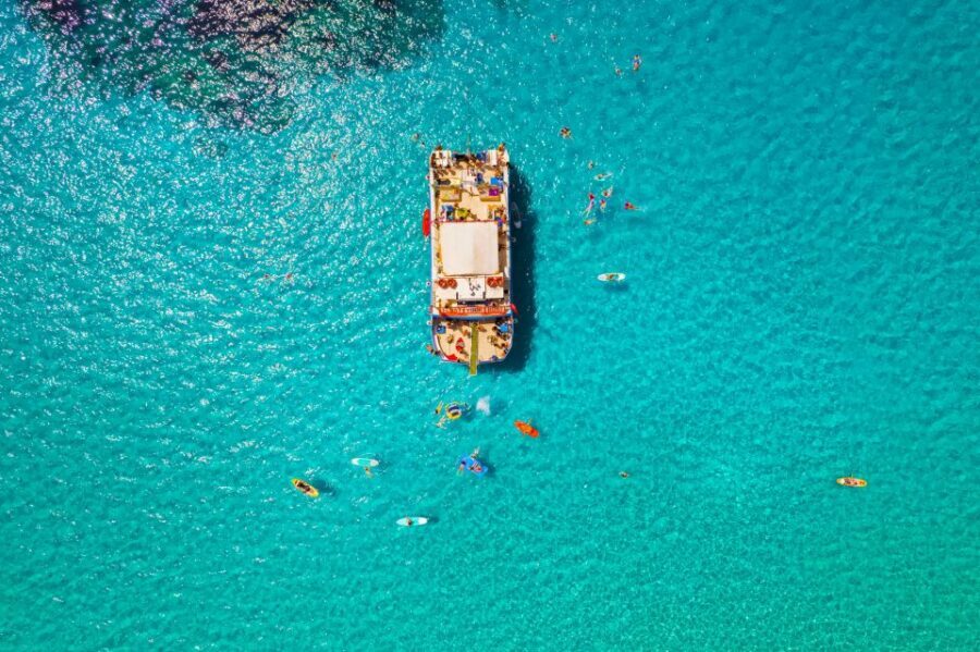 Ibiza: Beach Hopping Cruise w/ Paddleboard, Food, & Drinks - Cala Comte: Walk It, Swim It, and Enjoy That Ibiza Cliff Feeling