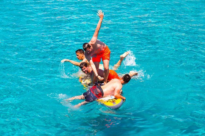 Ibiza Beach Hopping Cruise with Paddleboards, Drinks and Food 6h - Your stops: Cala Comte, Cala Bassa, and the big swim window
