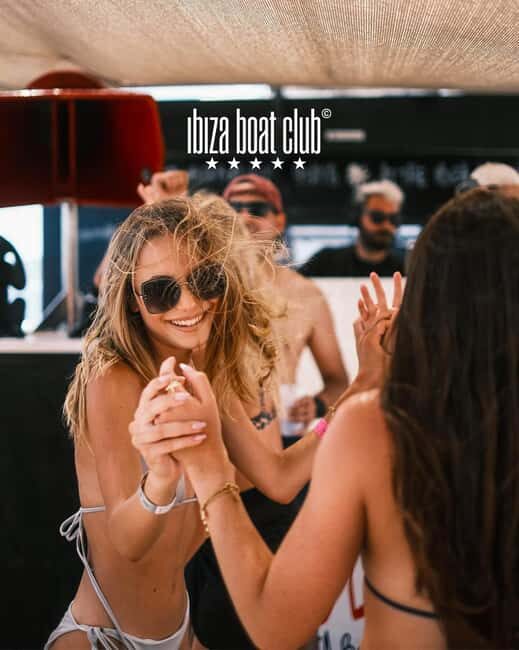 Ibiza: Bottomless Brunch at Ibiza Boat Club with Drinks & DJ - Boarding at Playa d’en Bossa and the Route to the Swim Stop