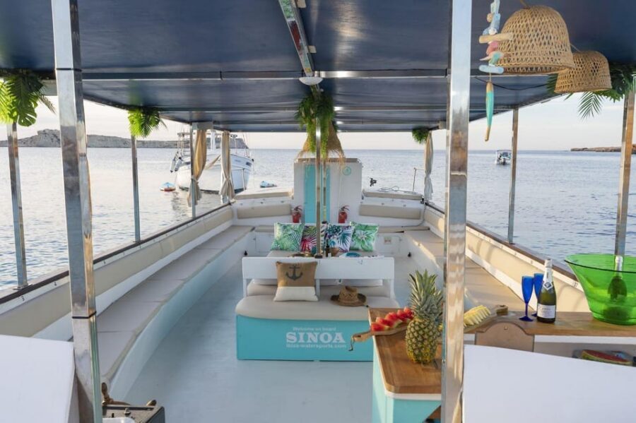 Ibiza by Sea: Coves, Caves, Water Sports & Open Bar - Cala Bassa Stop: Aperitif Time With a Tapas-Style Spread