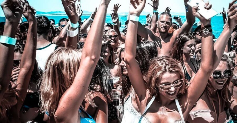Ibiza: Sunset Boat Party at Ibiza Boat Club with Open Bar - The route: coast sailing, nonstop music, then a swim break
