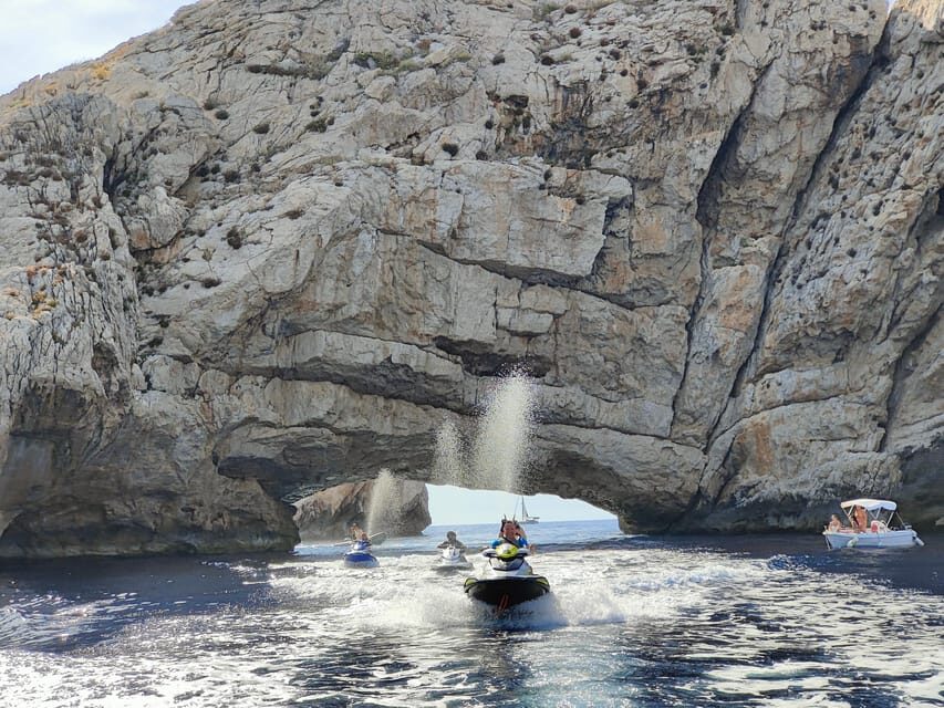 Jet Ski to Margaritas Islands from San Antonio - No License - Swim and snorkel stop: where the tour slows down