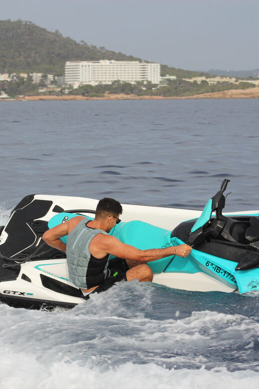 JET SKI TOUR to Margarita Island From San Antoni IBIZA - Cala Grasio and the Red-Soil Contrasts You Can Only See Up Close