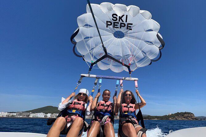 Parasailing in Ibiza with HD Video Option - Where You Fly: Es Canar, the North Coast, and Tagomago Views