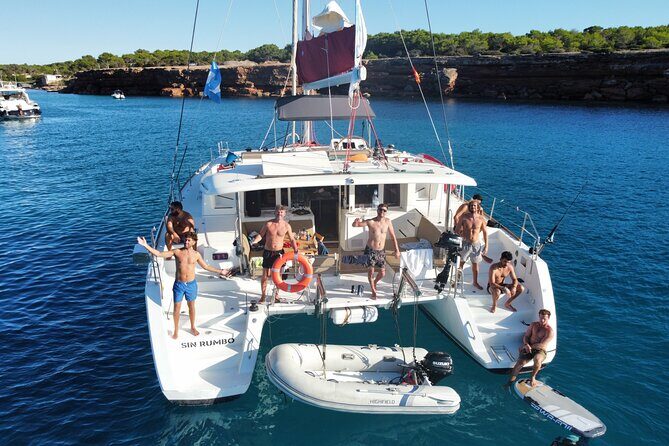 Private Catamaran Excursion through Formentera - Stop 3: Platja d’Illetes (Ses Illetes) for snorkeling, fish, and toys (3 hours)