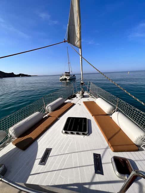 Private Sailing Experience Ibiza; Es Vedra at Sunset - Sailing toward Es Vedra with welcome refreshments