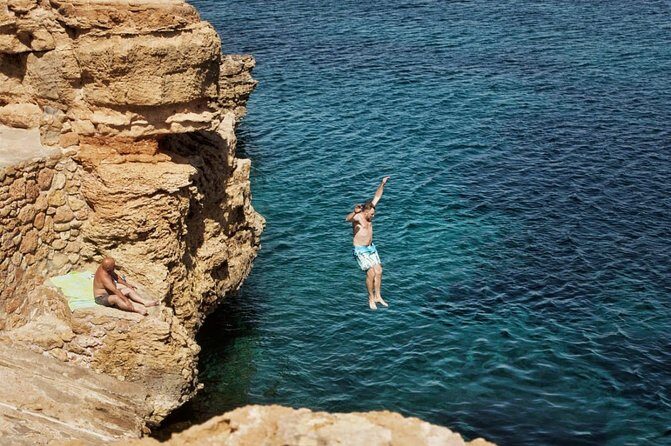 Safari Beach Tour Ibiza (Shared) - Time & Space by Andrew Rogers: the sundial-style cliff clock spot