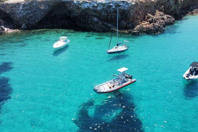 Speedboat tour to Es Vedra & Atlantis Ibiza - Cala Comte swim stop on the way back