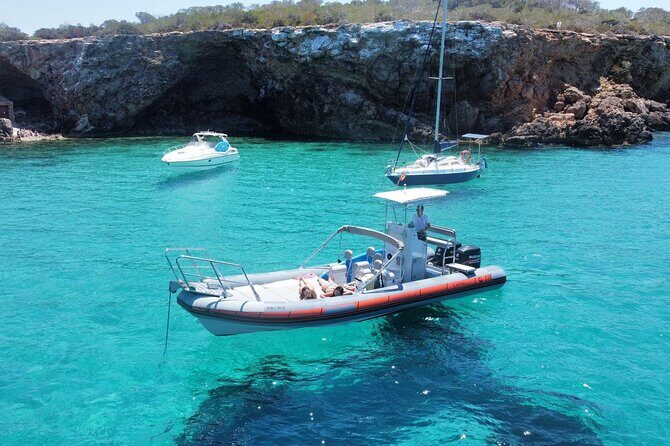 Speedboat tour to Es Vedra & Atlantis Ibiza - The run out of Sant Antoni: scenic passes first